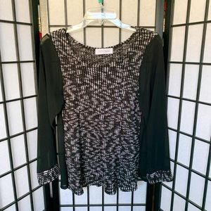 Tokyo Fashion Knit Chiffon Top